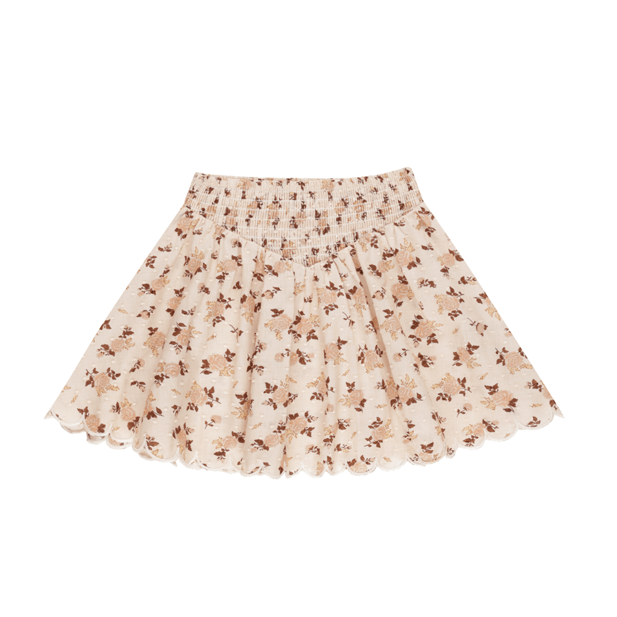 Rylee + Cru Smocked V Mini Skirt - Harvest Rose | Little Gatherer NZ ...