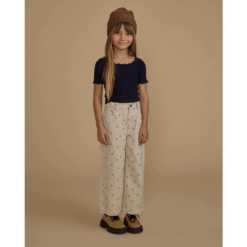 Rylee + Cru Straight Leg Pant - Blue Daisy