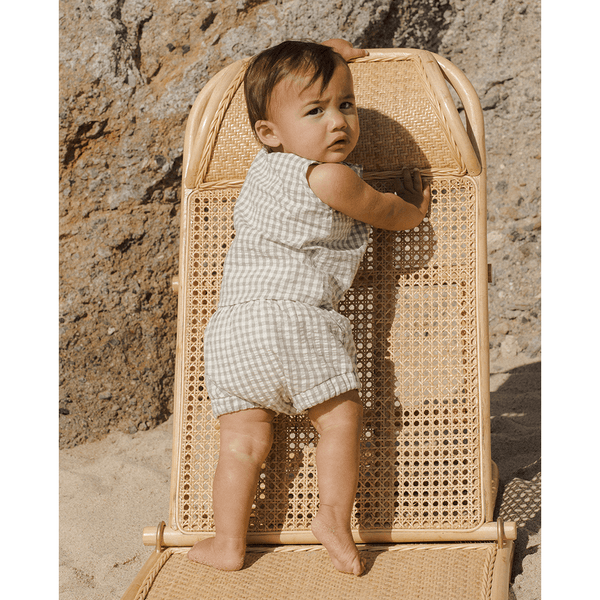 Rylee + Cru Baby Tank Set - Eucalyptus Gingham