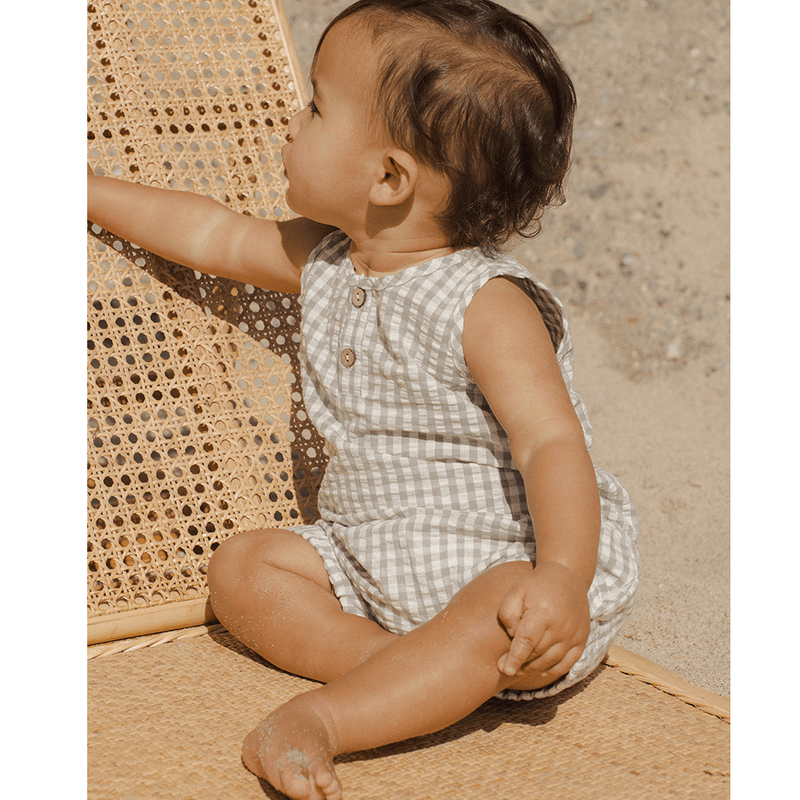 Rylee + Cru Baby Tank Set - Eucalyptus Gingham