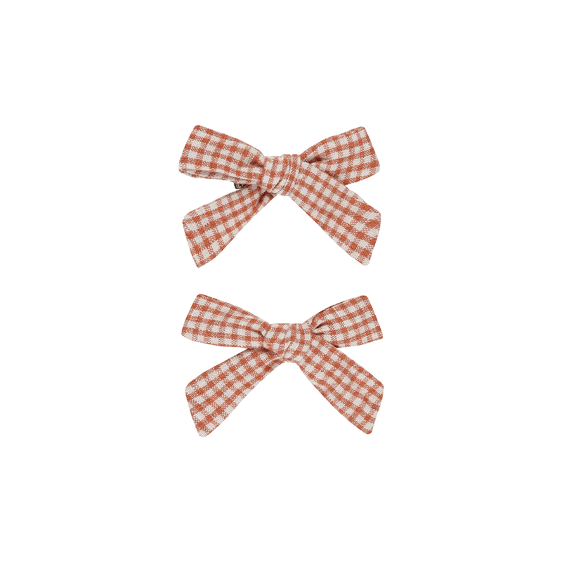 Rylee + Cru Bows Set of 2 - Poppy Gingham