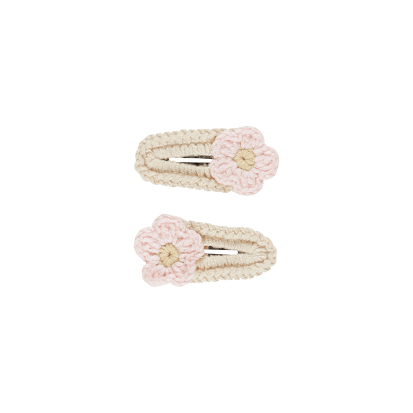 Rylee + Cru Crochet Clips - Pink Daisy