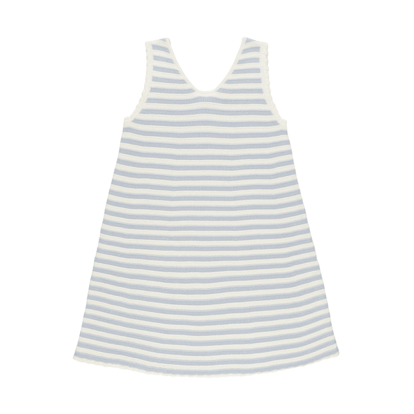 Rylee + Cru Crochet Tank Mini Dress - Blue Stripe