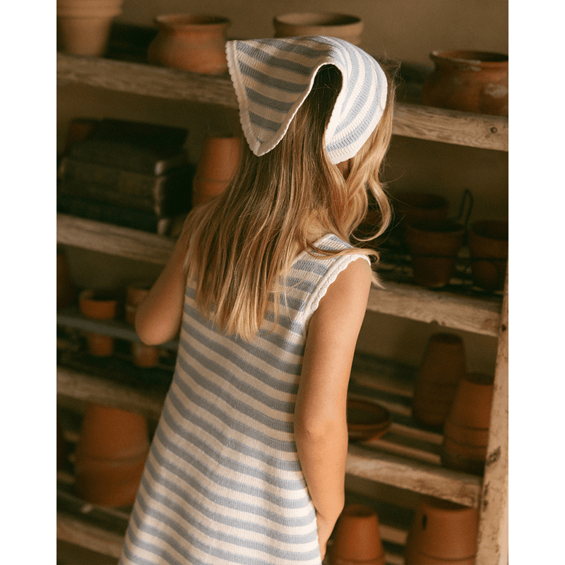 Rylee + Cru Crochet Tank Mini Dress - Blue Stripe