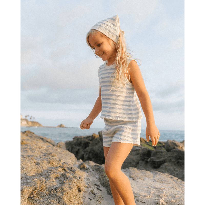 Rylee + Cru Crochet Tank Set - Blue Stripe