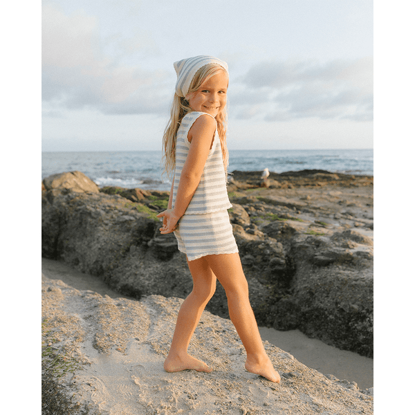 Rylee + Cru Crochet Tank Set - Blue Stripe