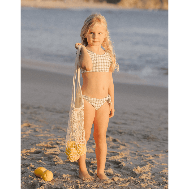 Rylee + Cru Cropped Rashguard Set - Eucalyptus Check