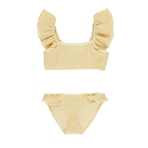 Rylee + Cru Hanalei Bikini - Yellow Crochet