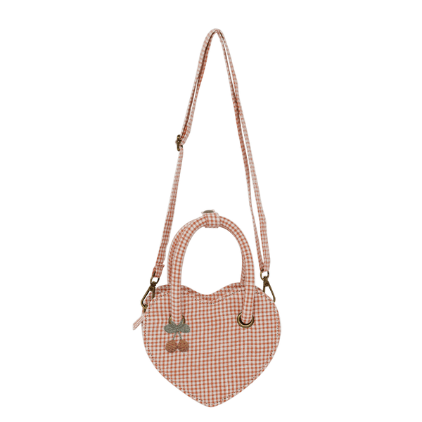 Rylee + Cru Heart Purse - Poppy Gingham