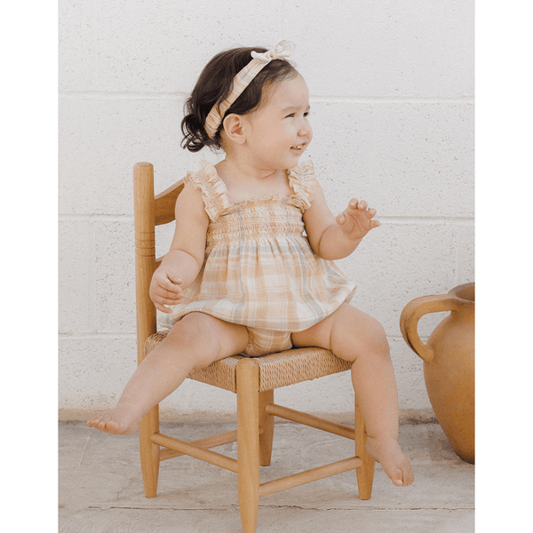 Rylee + Cru Julia Romper - Pastel Plaid