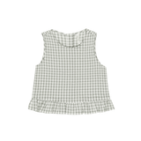 Rylee + Cru Oceanside Top - Eucalyptus Gingham