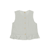 Rylee + Cru Oceanside Top - Eucalyptus Gingham