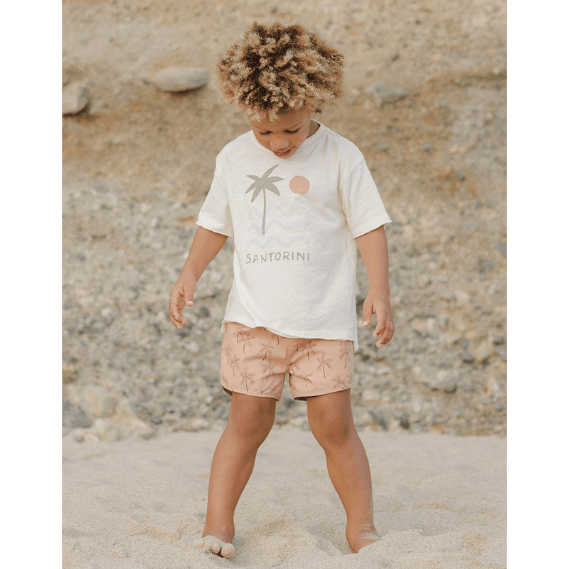 Rylee + Cru Raw Edge Tee - Santorini