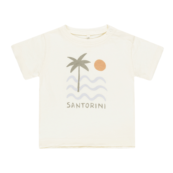 Rylee + Cru Raw Edge Tee - Santorini