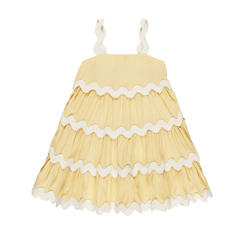 Rylee + Cru Ric Rac Dress - Yellow