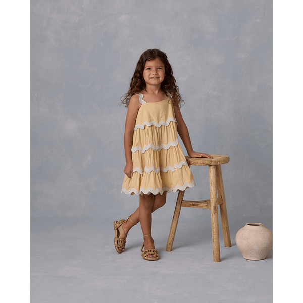 Rylee + Cru Ric Rac Dress - Yellow