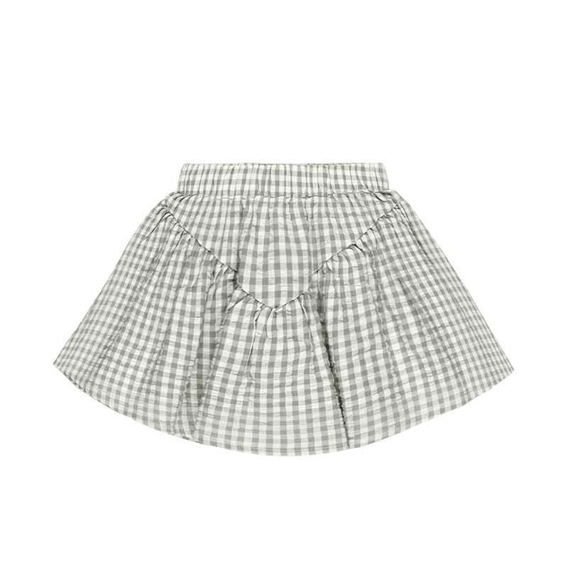 Rylee + Cru Sparrow Skirt - Eucalyptus Gingham