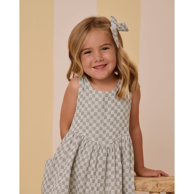 Rylee + Cru Summer Dress - Sage Check