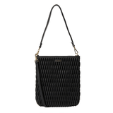 Saben Claudette Shoulder Bag - Black Diamond Quilt