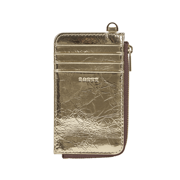 Saben Winona Card Holder - Gold Crinkle