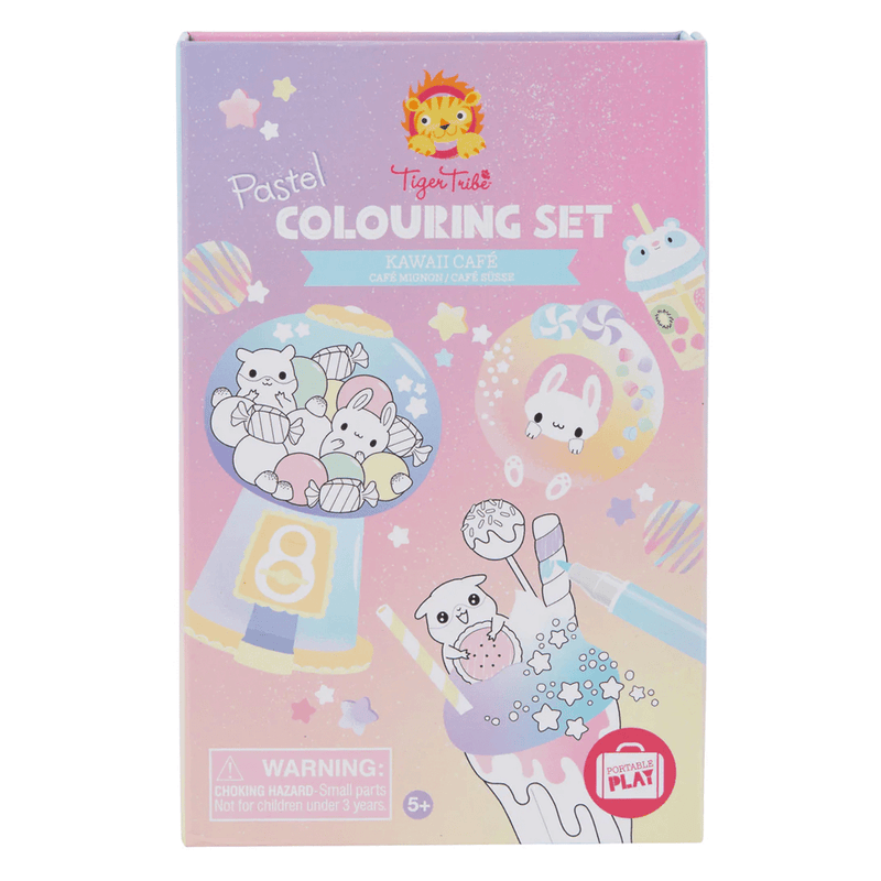 Tiger Tribe Pastel Colouring Set - Kawaii Cafe