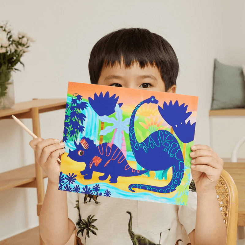 Tiger Tribe Scratch Art - Dinosaurs