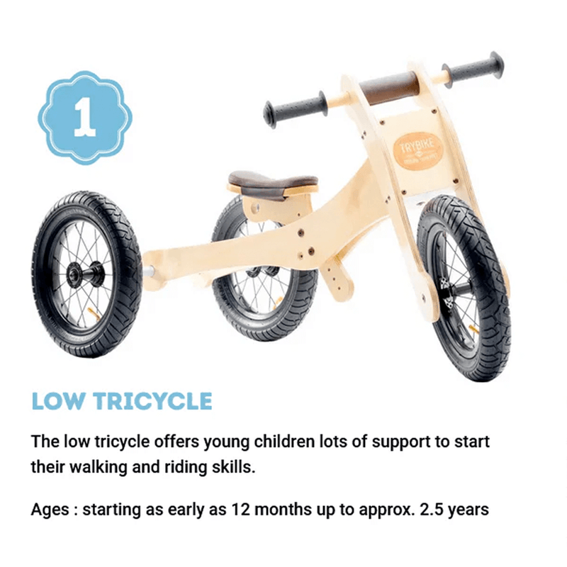 TryBike - 4 in 1 Wooden Bike