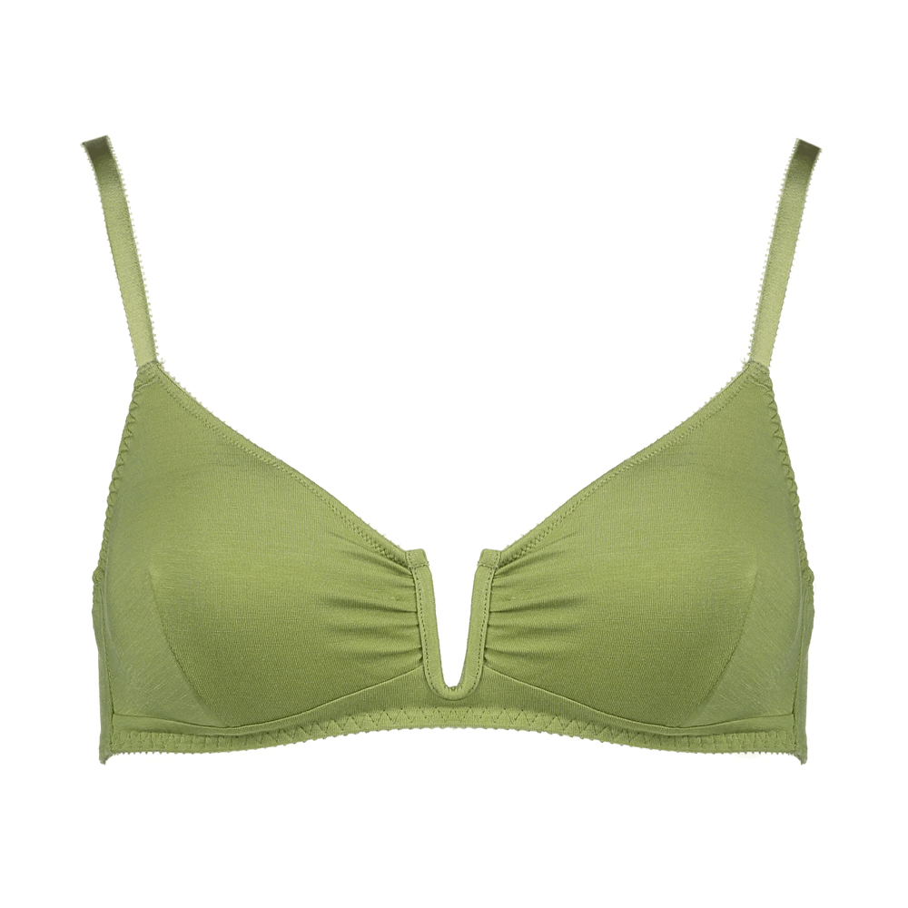 Videris Angela Soft Cup Bra - Olive | Little Gatherer NZ Childrens Boutique