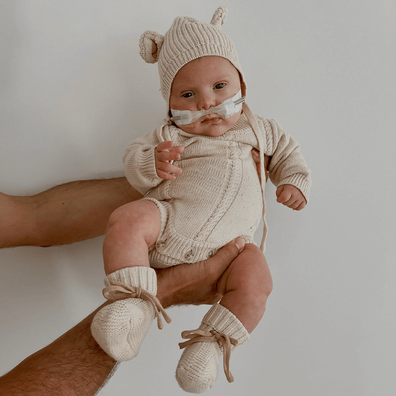 Ziggy Lou - Heirloom Romper Biscotti Fleck