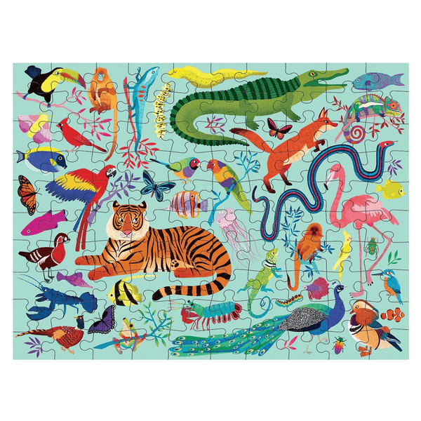 Mudpuppy Animal Kingdom Double-Sided 100pc Puzzle