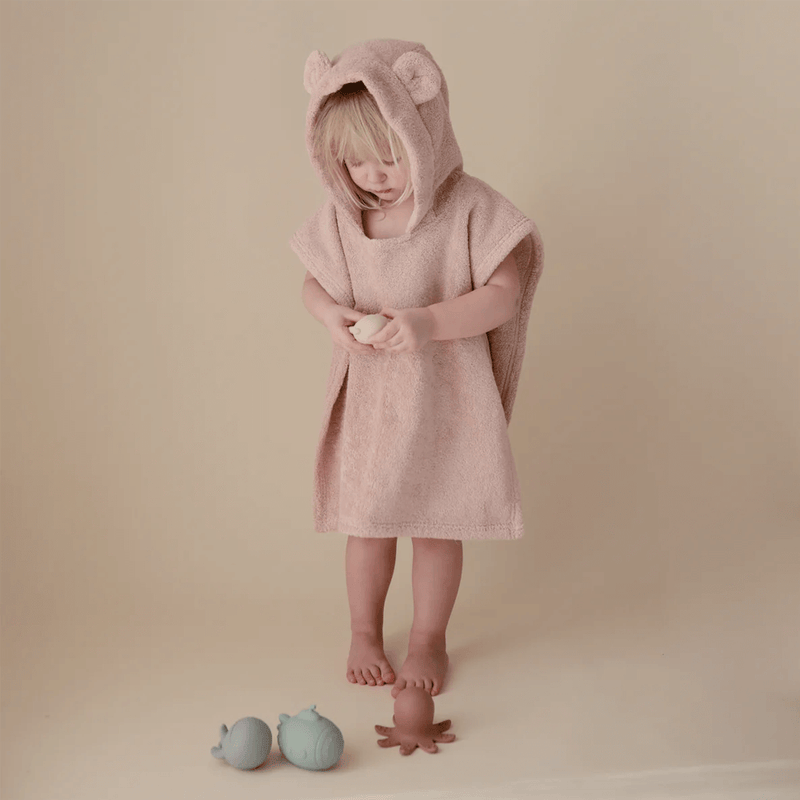 Mushie Bear Poncho Towel - Blush