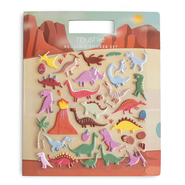 Mushie Reusable Stickers - Dinosaur