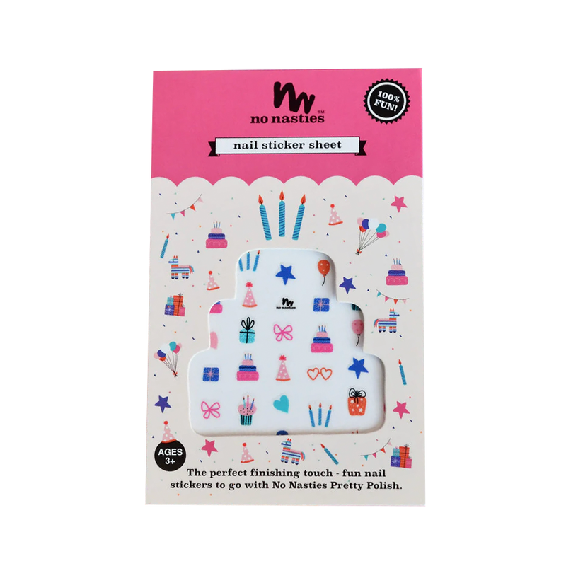 No Nasties Nail Sticker Sheet - Birthday