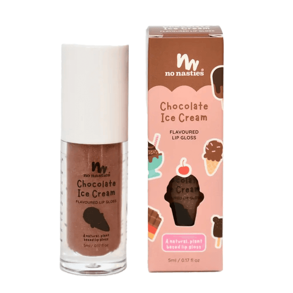 No Nasties Natural Lip Gloss Chocolate Ice Cream