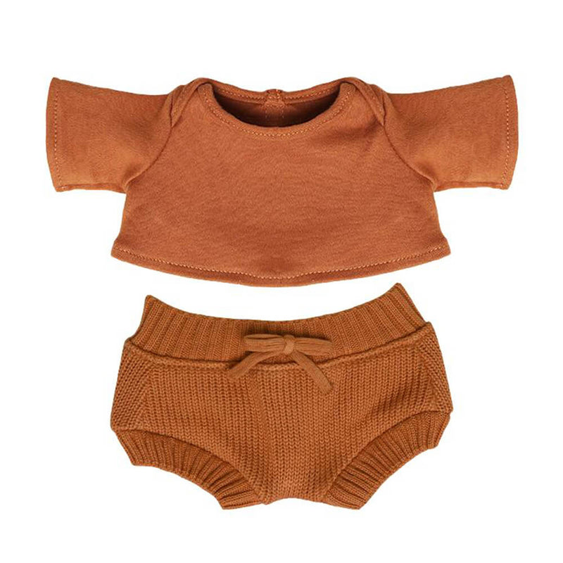 Olli Ella Dinkum Doll Clothes - Snuggly Set Toffee