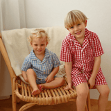 Piccolo Pyjama Short Set - Strawberry Red Gingham