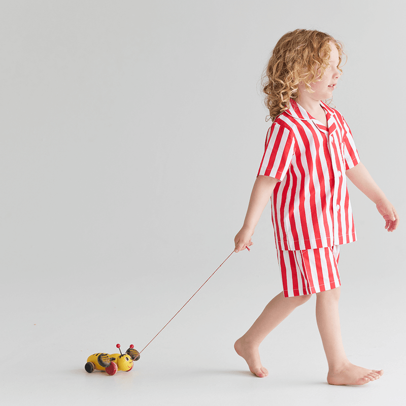 Piccolo Pyjama Short Set - Carnival Red