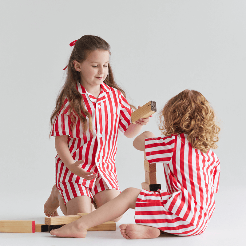 Piccolo Pyjama Short Set - Carnival Red