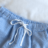 Piccolo Seersucker Play Short - Riviera Blue Gingham