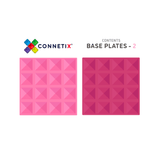 Connetix - 2 Piece Base Plate Pink & Berry Pack