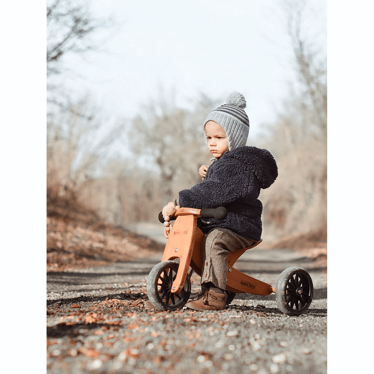 Kinderfeets Tiny Tot 2in1 Trike Bamboo Little Gatherer NZ Childrens Boutique