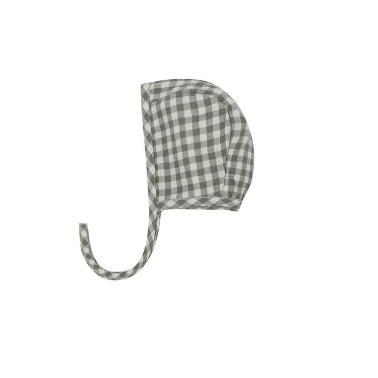 Quincy Mae Baby Bonnet - Sea Green Gingham