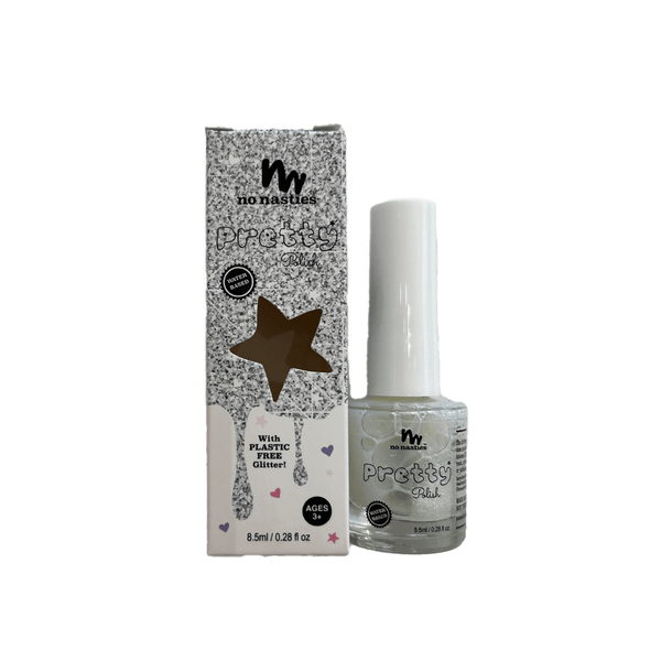 No Nasties Natural Kid's Water-Based Kids Nail Polish - Shimmery Sparkle Clear